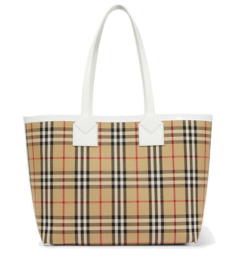 burberry tote bag sale uk|Burberry checked canvas tote bag.